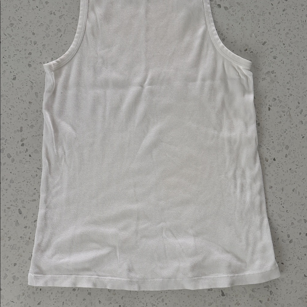 Armani Exchange Ribbed White Tank Size Medium - Picture 8 of 8
